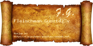 Fleischman Gusztáv névjegykártya
