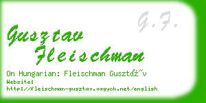 gusztav fleischman business card